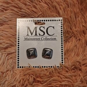 MSC Mainstreet Collection Silver and Black Earrings